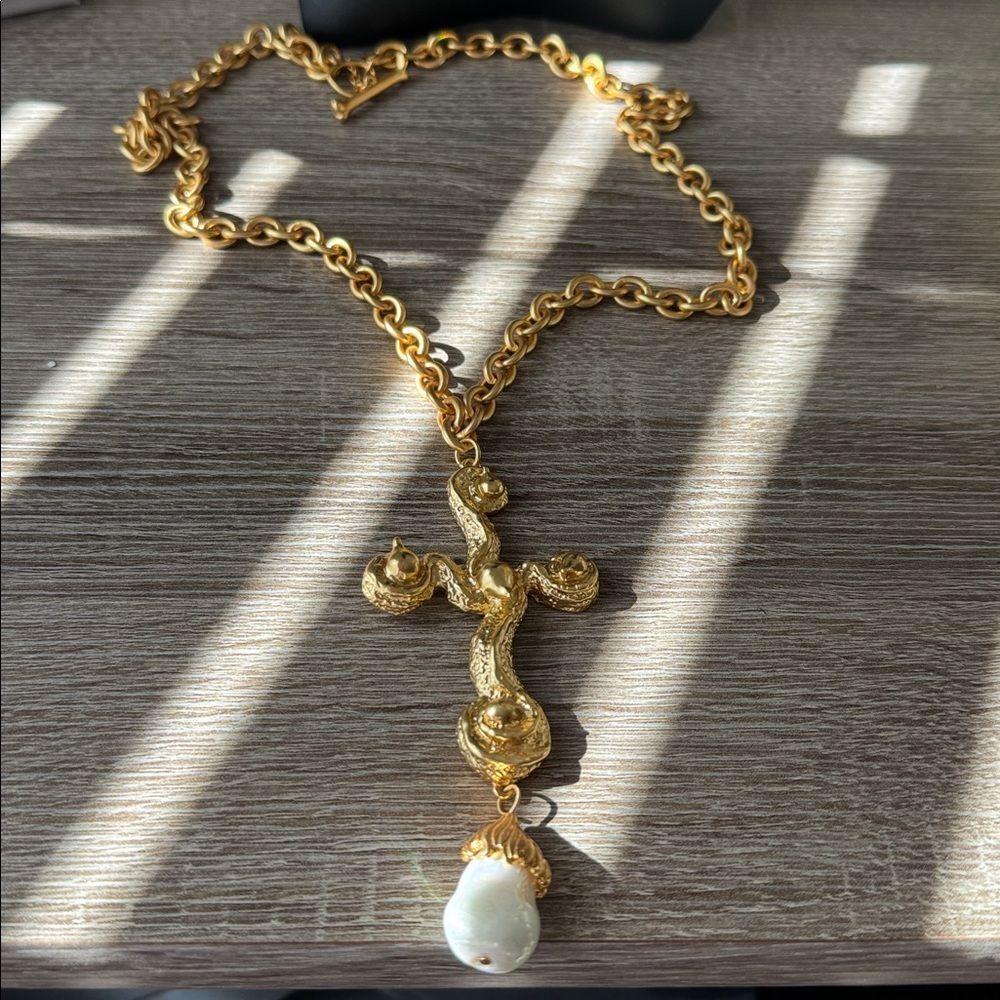 Statement Cross Necklace A1523 - image 5